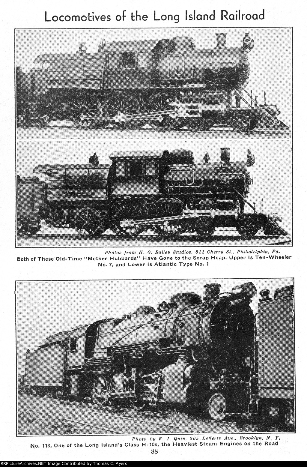 "Locomotives Of The Long Island Railroad," Page 88, 1936